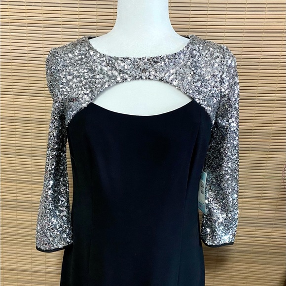 NWT Nue by Shani dress with sparkle chest & sleeves - Picture 2 of 12
